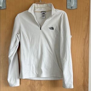 The North Face Off-White Quarter-Zip Fleece Pullover